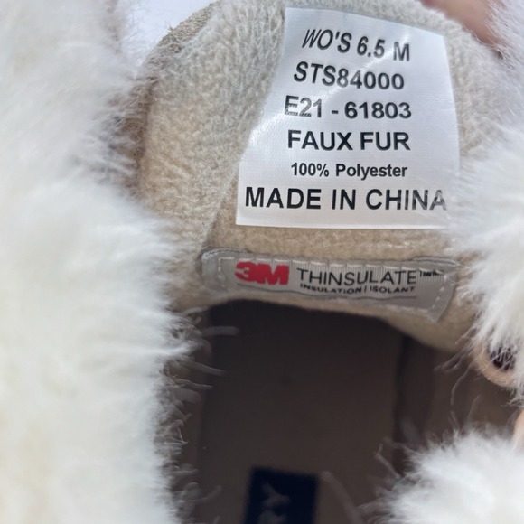 Sperry Maritime Repel Suede Boots Fur Womens 6.5 Sand Thinsulate Waterproof Snow - Picture 9 of 11